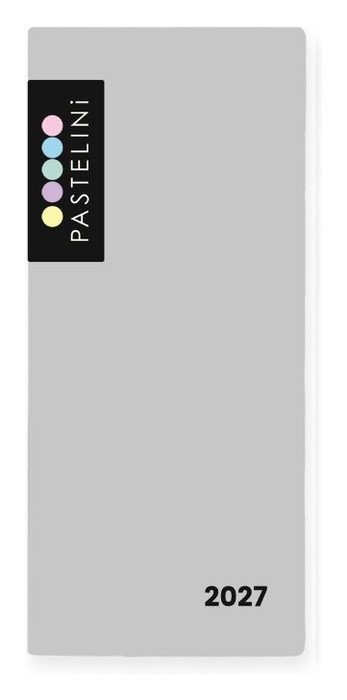 Obálka knihy DIÁŘ 2027 MĚSÍČNÍ PASTELINI ŠEDÁ od autora <br>