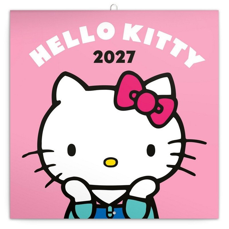 Obálka knihy KALENDÁŘ 2027 NÁSTĚNNÝ HELLO KITTY (ČTVEREC) od autora <br>