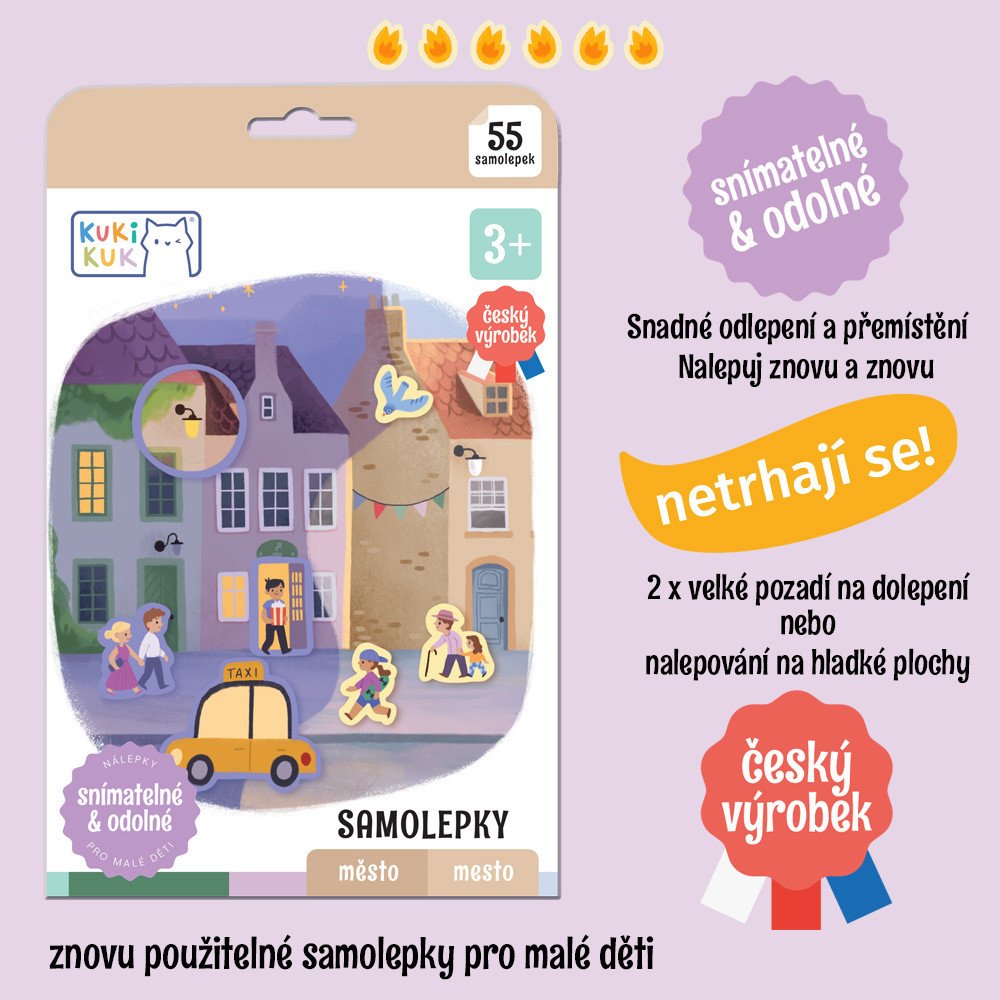 Obálka knihy KUKIKUK - SAMOLEPKY MĚSTO od autora <br>