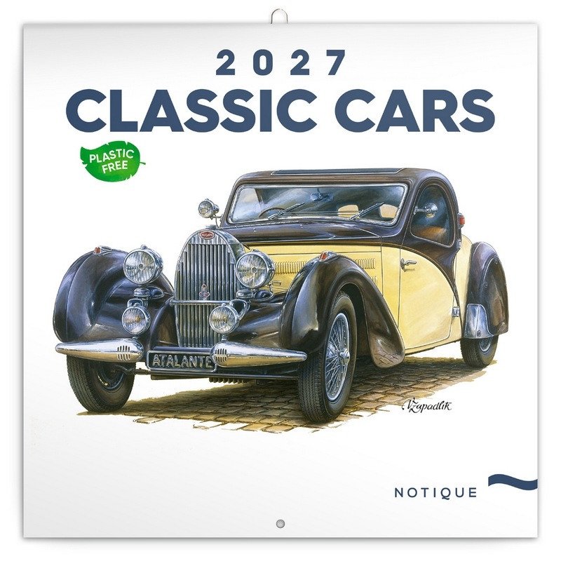 Obálka knihy KALENDÁŘ 2027 NÁSTĚNNÝ CLASSIC CARS/ZAPADLÍK (ČTVEREC) od autora <br>