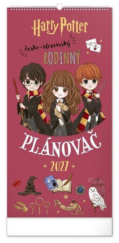 2027 RODINNÝ PLÁNOVAČ HARRY POTTER NÁSTĚNNÝ ÚZKÝ