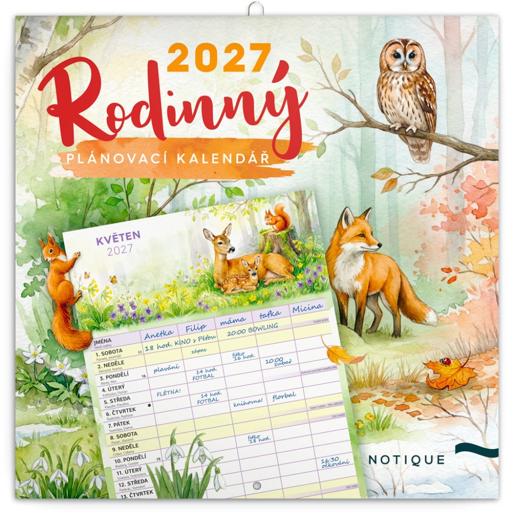 Obálka knihy KALENDÁŘ 2027 RODINNÝ, PLÁNOVACÍ (ČTVEREC) od autora <br>