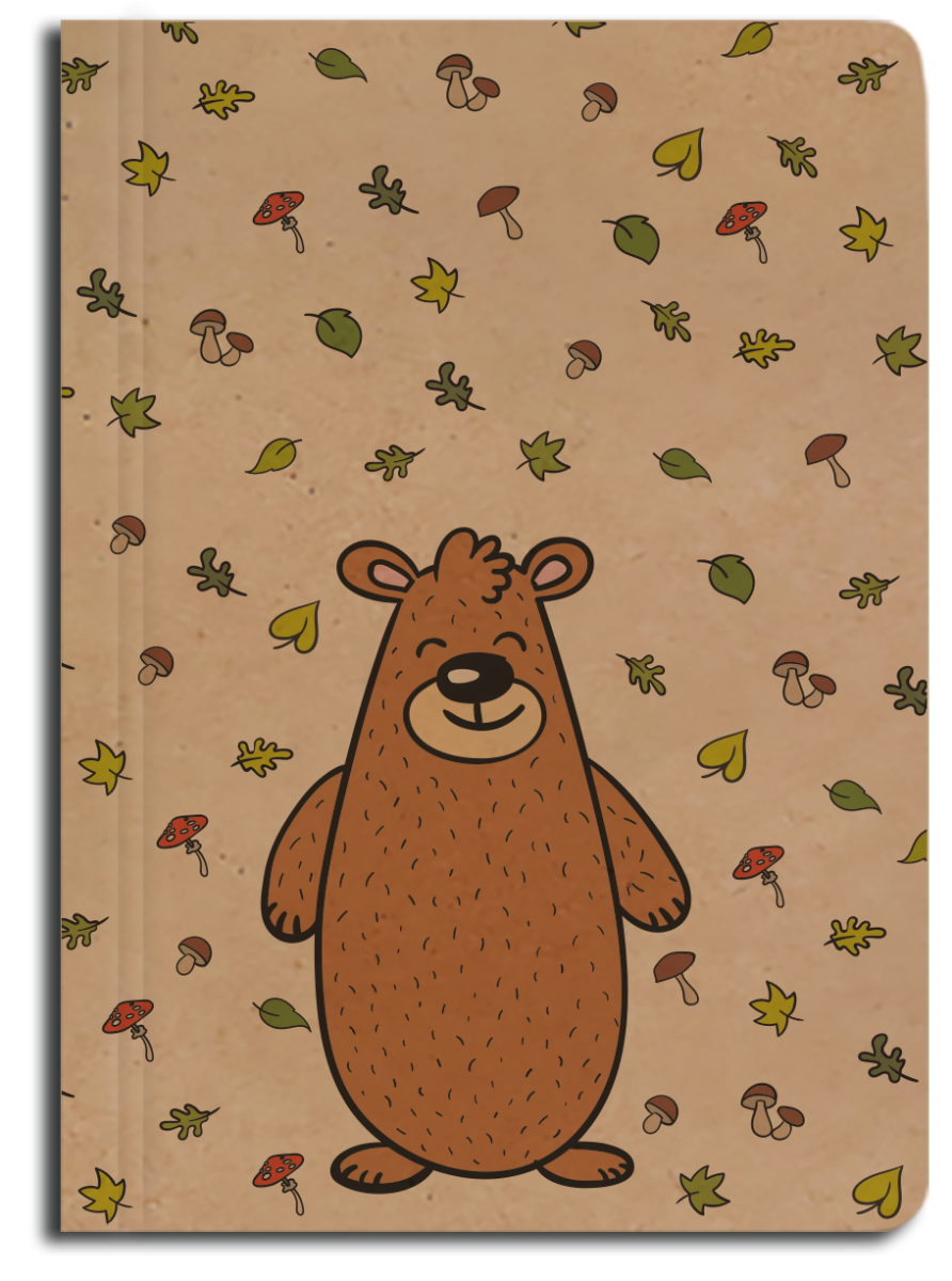 NOTES LINKOVANÝ A6 KRAFT MEDVĚD