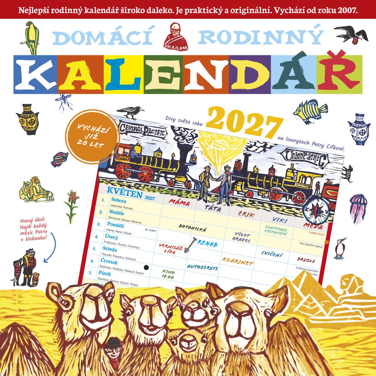 Obálka knihy DOMÁCÍ RODINNÝ KALENDÁŘ 2027 od autora Staňková Pavla