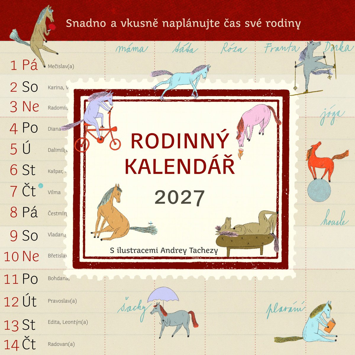 Obálka knihy RODINNÝ KALENDÁŘ 2027 od autora Staňková Pavla