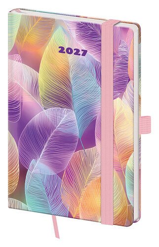 2027 DIÁŘ VARIO FEATHERS KAPESNÍ S GUMIČKOU A POUTKEM
