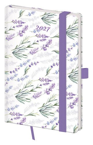 2027 DIÁŘ VARIO LAVENDER KAPESNÍ S GUMIČKOU A POUTKEM