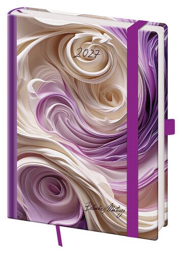 2027 DIÁŘ VARIO MATRAGI VIOLET TÝDENNÍ B6 S GUMIČKOU
