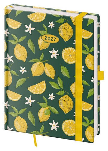 DIÁŘ 2027 TÝDENNÍ B6 VARIO LEMONS S GUMIČKOU