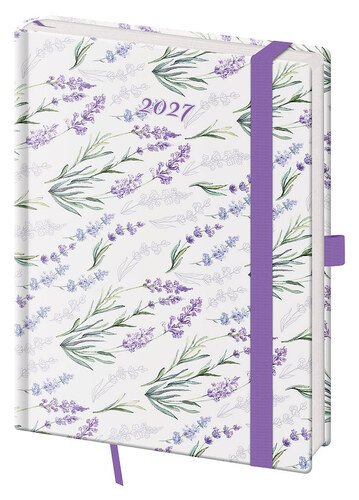 2027 DIÁŘ VARIO LAVENDER TÝDENNÍ B6 S GUMIČKOU A POUTKEM