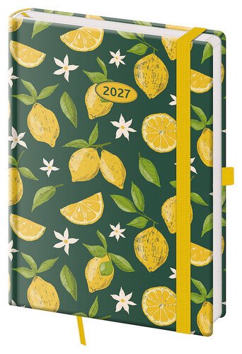 Obálka knihy DIÁŘ 2027 TÝDENNÍ A5 VARIO LEMONS od autora <br>