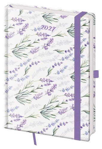 2027 DIÁŘ VARIO LAVENDER DENNÍ A5 S GUMIČKOU A POUTKEM
