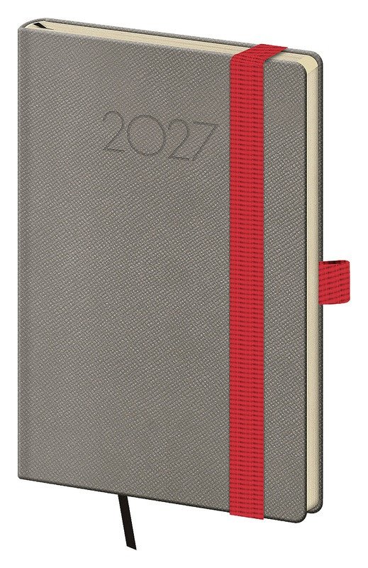 Obálka knihy DIÁŘ 2027 TÝDENNÍ KAPESNÍ NEW PRAGA ŠEDÁ od autora <br>