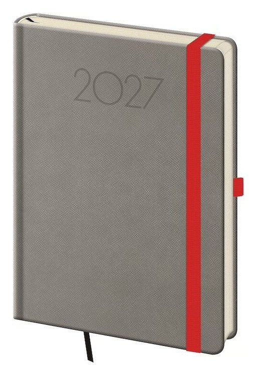 DIÁŘ 2027 DENNÍ A5 NEW PRAGA ŠEDÁ