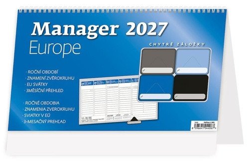 STOLNÍ KALENDÁŘ 2027 PLÁNOVACÍ MANAGER EUROPE