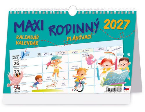 2027 MAXI RODINNÝ PLÁNOVACÍ STOLNÍ