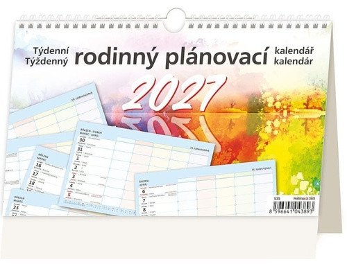 Obálka knihy KALENDÁŘ STOLNÍ 2027 TÝDENNÍ RODINNÝ od autora <br>