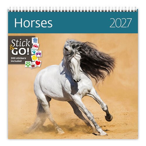 NÁSTĚNNÝ KALENDÁŘ 2027 HORSES