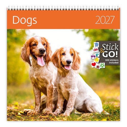 NÁSTĚNNÝ KALENDÁŘ 2027 DOGS