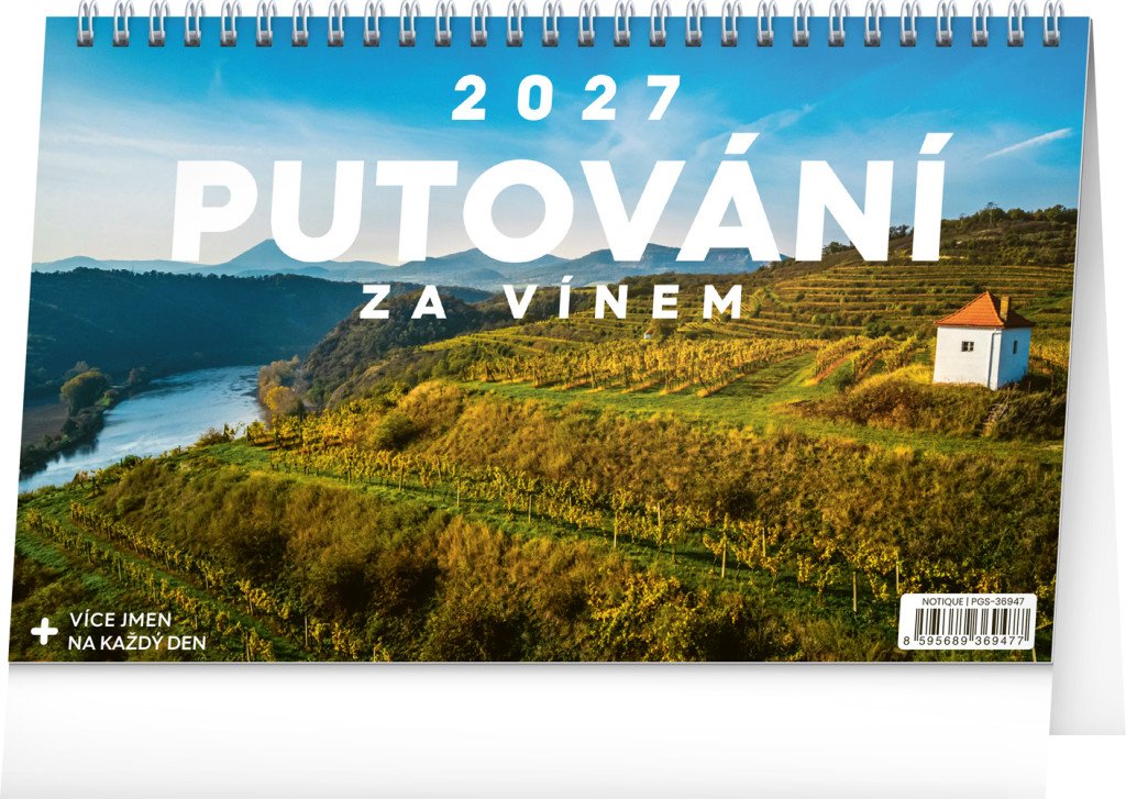 KALENDÁŘ 2027 STOLNÍ: PUTOVÁNÍ ZA VÍNEM