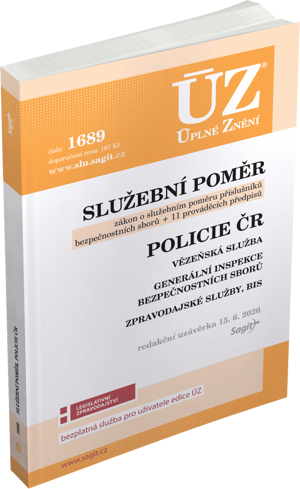 Obálka knihy ÚZ 1689 SLUŽEBNÍ POMĚR. POLICIE ČR od autora <br>