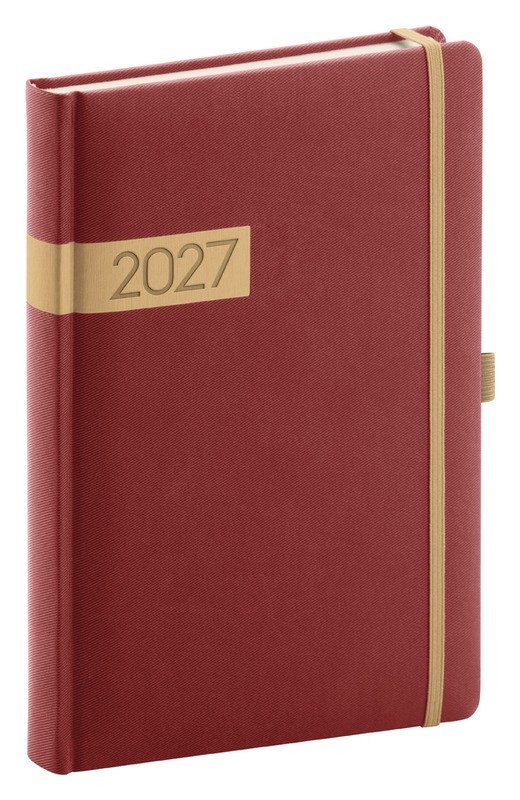 DIÁŘ 2027 DENNÍ TWILL BORDÓ