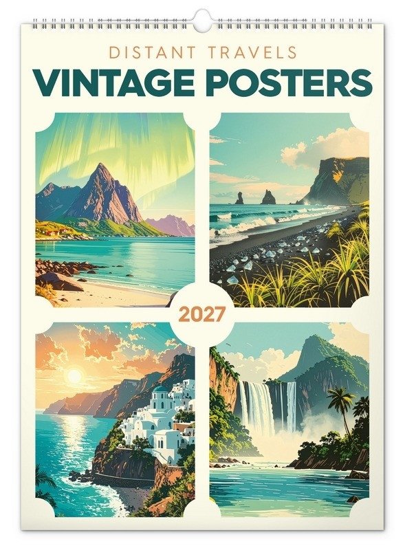 KALENDÁŘ 2027 NÁST: VINTAGE PLAKÁTY - DA
