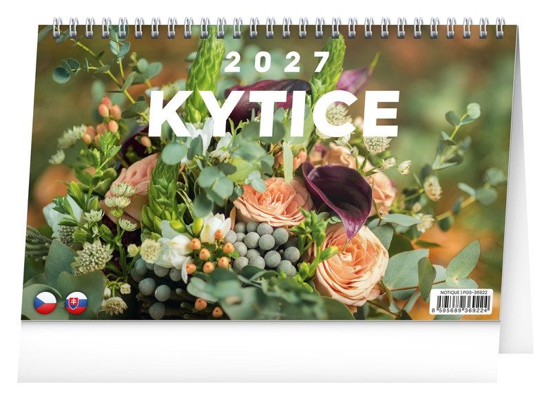 Obálka knihy KALENDÁŘ 2027 STOLNÍ: KYTICE CZ/SK od autora <br>
