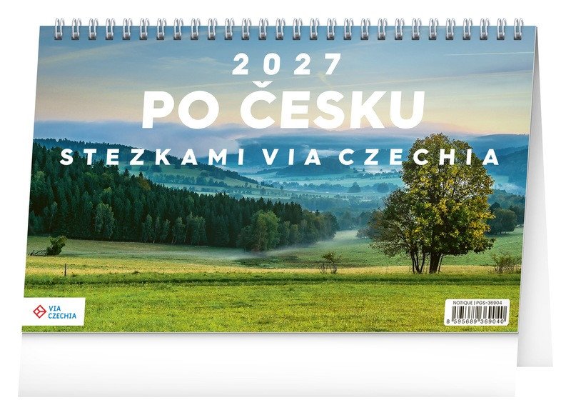 STOLNÍ KALENDÁŘ 2027 PO ČESKU STEZKAMI VIA CZECHIA