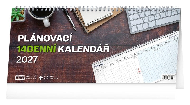 Obálka knihy KALENDÁŘ 2027 STOLNÍ: PLÁNOVACÍ 14DENNÍ od autora <br>