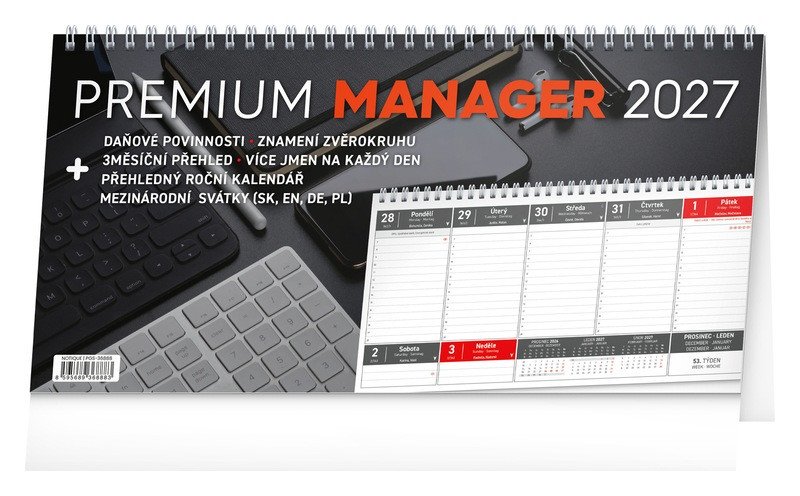 STOLNÍ KALENDÁŘ 2027 PREMIUM MANAGER