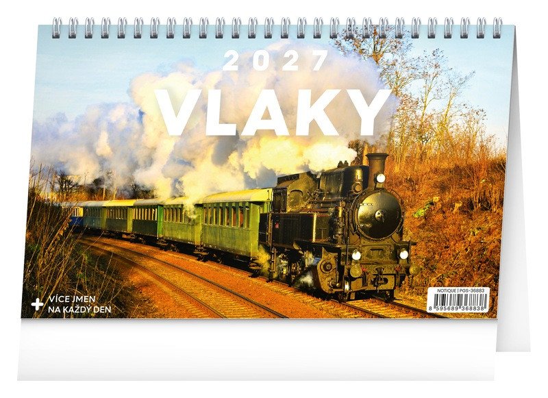 STOLNÍ KALENDÁŘ 2027 VLAKY