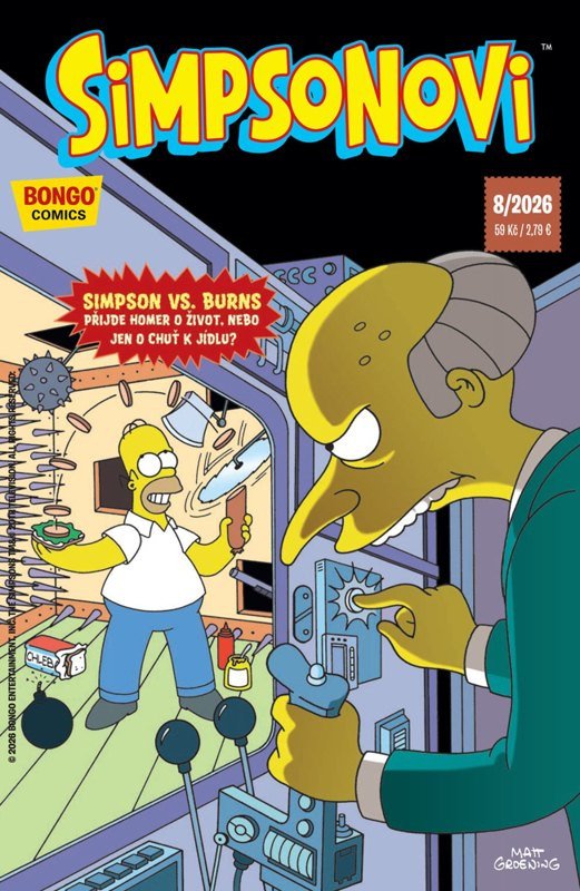 Obálka knihy SIMPSONOVI 8/2026 od autora <br>