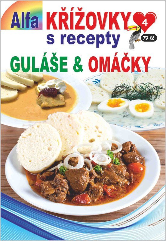 Obálka knihy KŘÍŽOVKY S RECEPTY 4/2026 - GULÁŠE A OMÁČKY od autora <br>