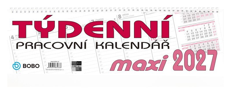 STOLNÍ KALENDÁŘ 2027 PRACOVNÍ MAXI