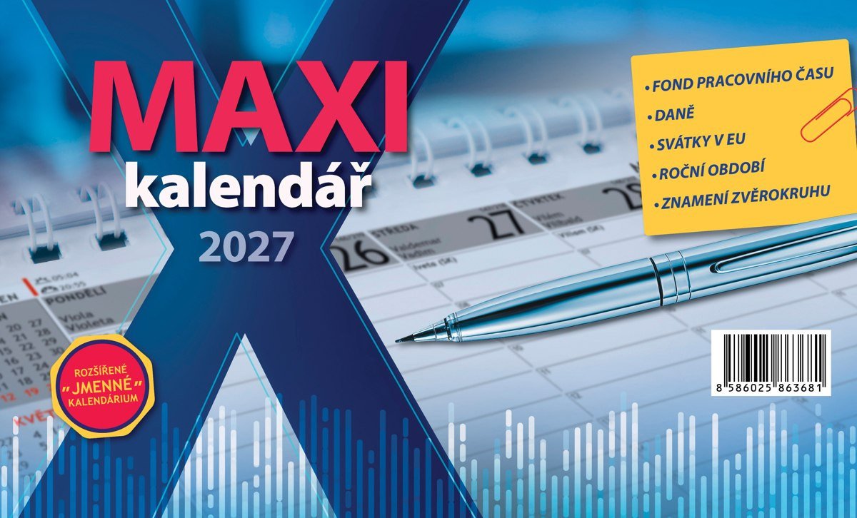 MAXI 2027 KALENDÁŘ STOLNÍ