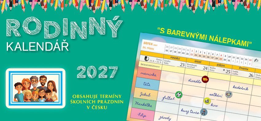 Obálka knihy RODINNÝ KALENDÁŘ 2027 STOLNÍ od autora <br>