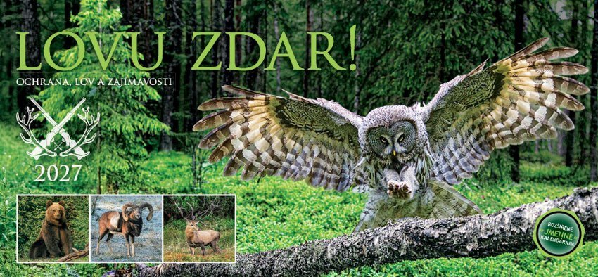 LOVU ZDAR! 2027 KALENDÁŘ STOLNÍ