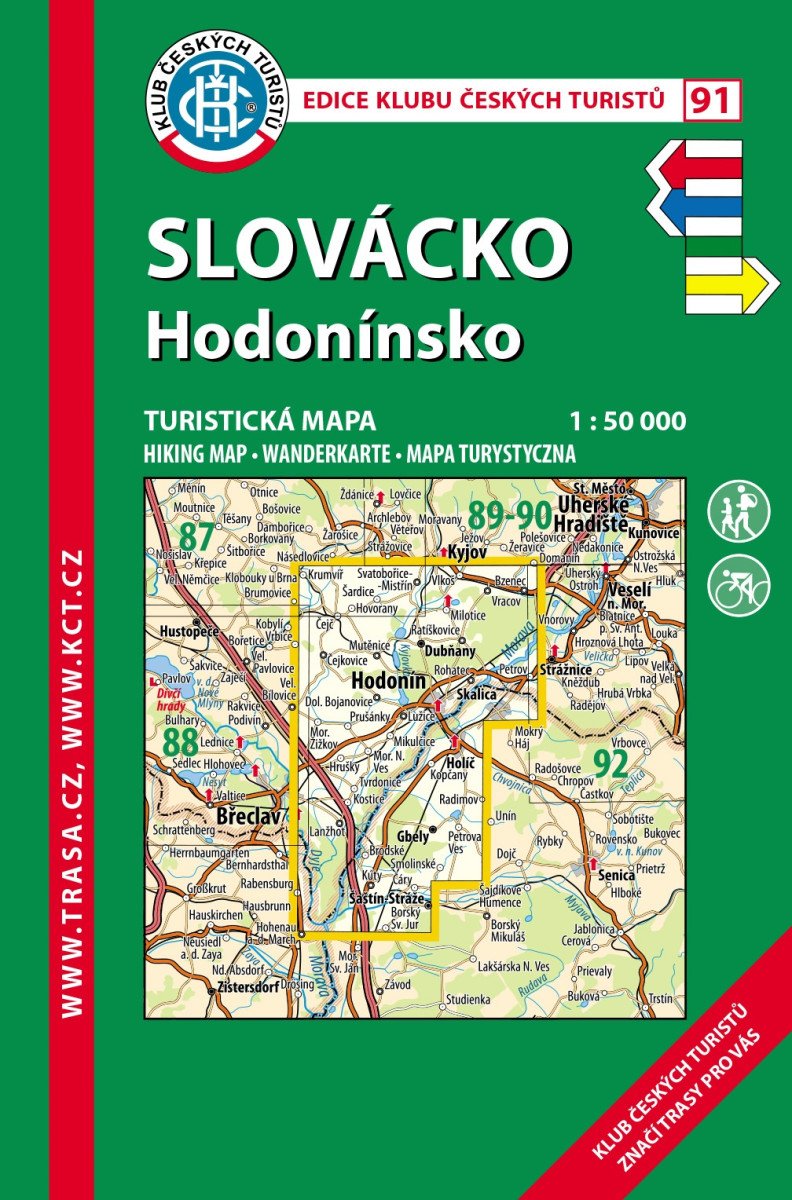 Obálka knihy SLOVÁCKO, HODONÍNSKO 1:50 000 (91) od autora <br>