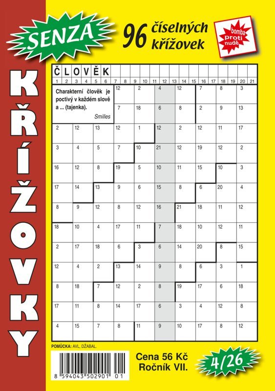 SENZA ČÍSELNÉ KŘÍŽOVKY 4/2026