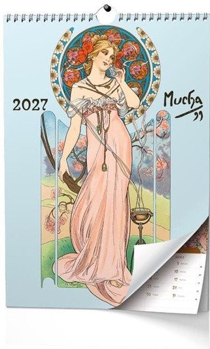 2027 ALFONS MUCHA NÁSTĚNNÝ MODRÝ