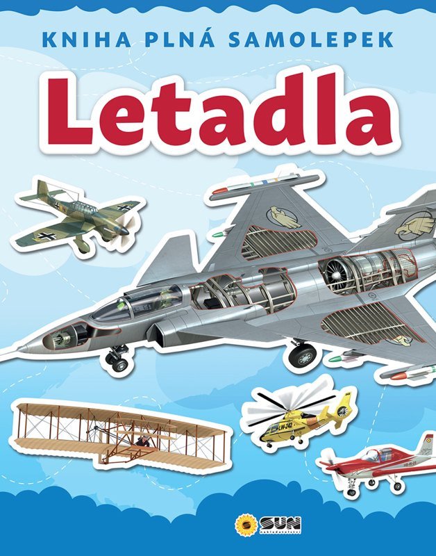 LETADLA KNIHA PLNÁ SAMOLEPEK
