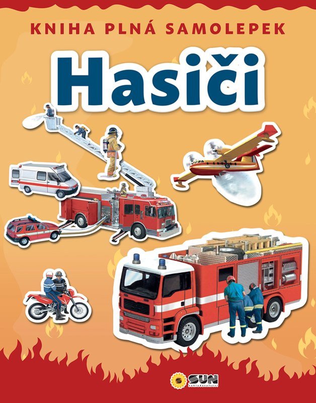 HASIČI KNIHA PLNÁ SAMOLEPEK