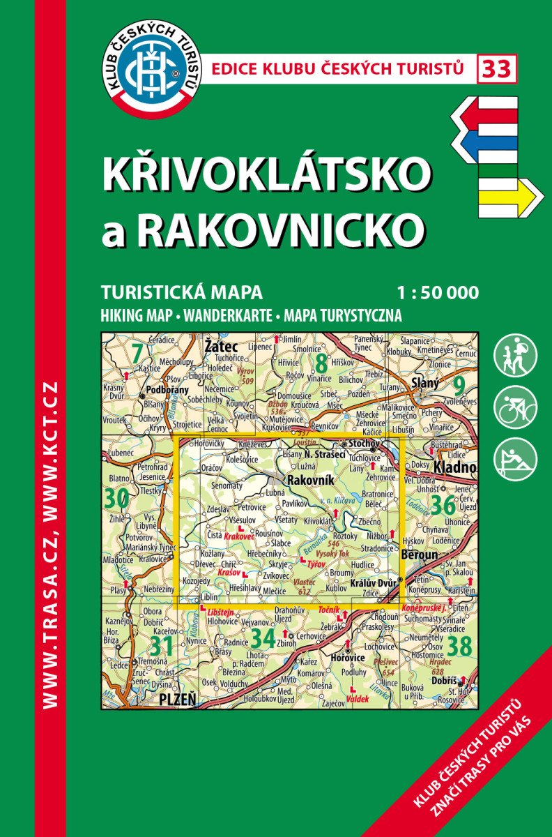 Obálka knihy KŘIVOKLÁTSKO, RAKOVNICKO 1:50 000 (33) od autora <br>