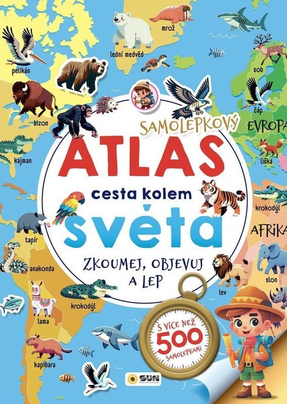 ATLAS CESTA KOLEM SVĚTA - SAMOLEPKOVÝ